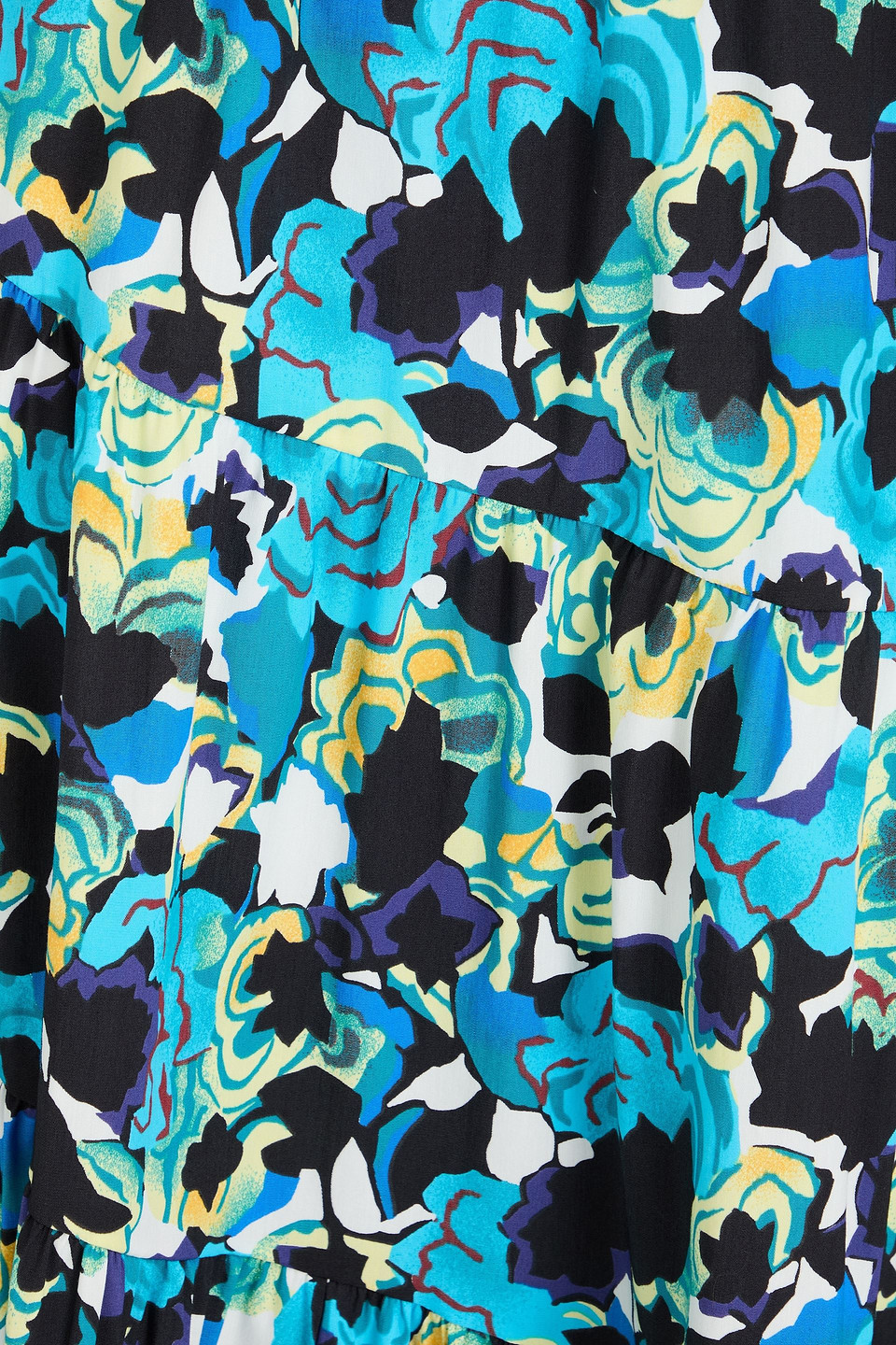 Diane Von Furstenberg High-rise Printed Cotton-blend Midi Skirt In Turquoise