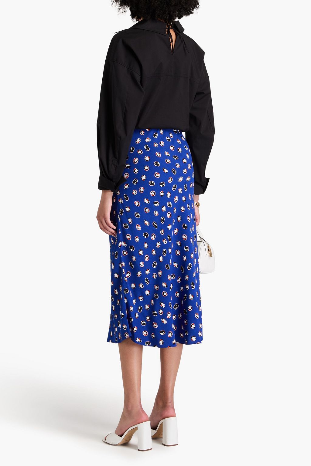 DIANE VON FURSTENBERG Delphie printed crepe midi skirt