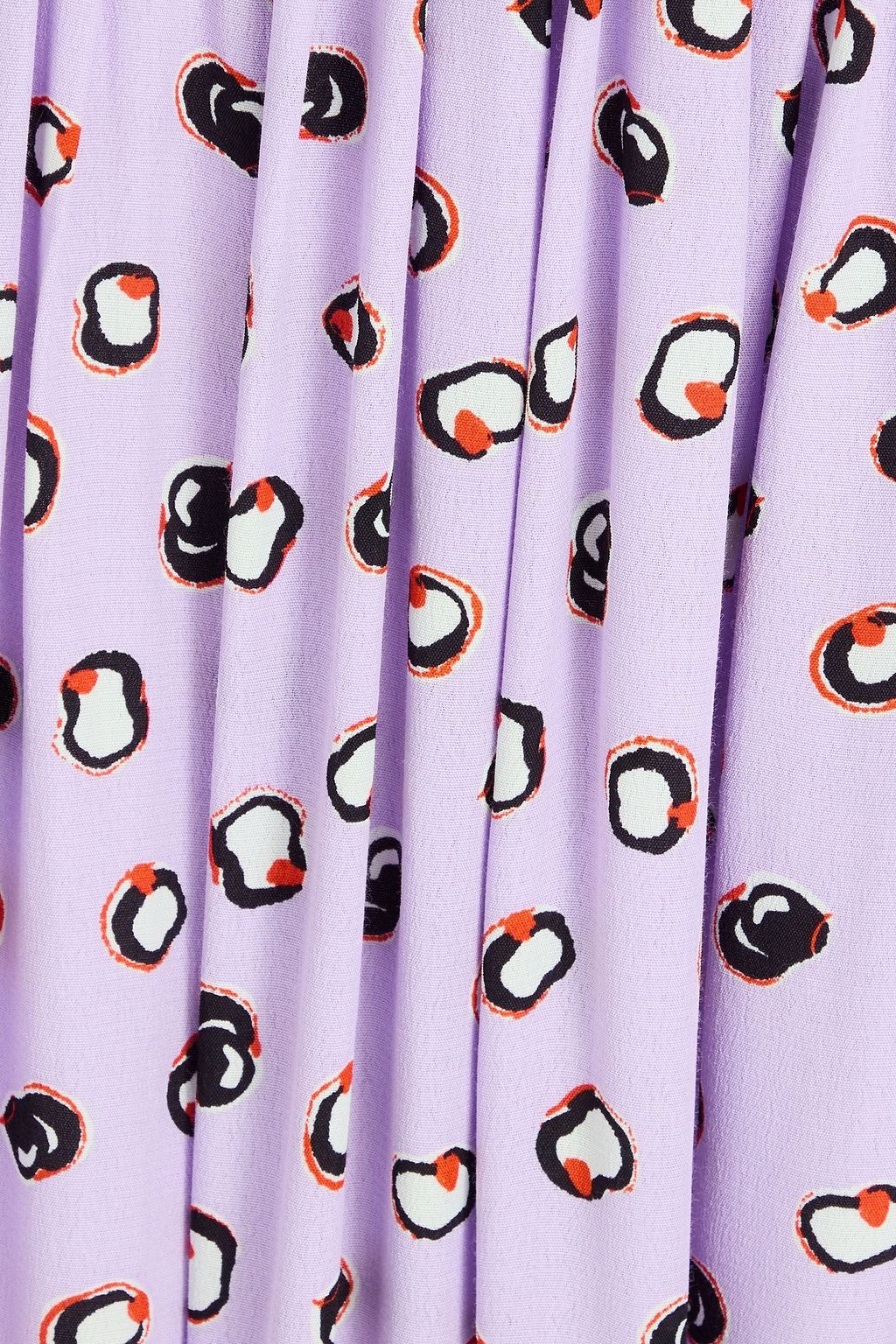 DIANE VON FURSTENBERG تنورة طويلة "شيارا" من الكريب مزينة بطبعات