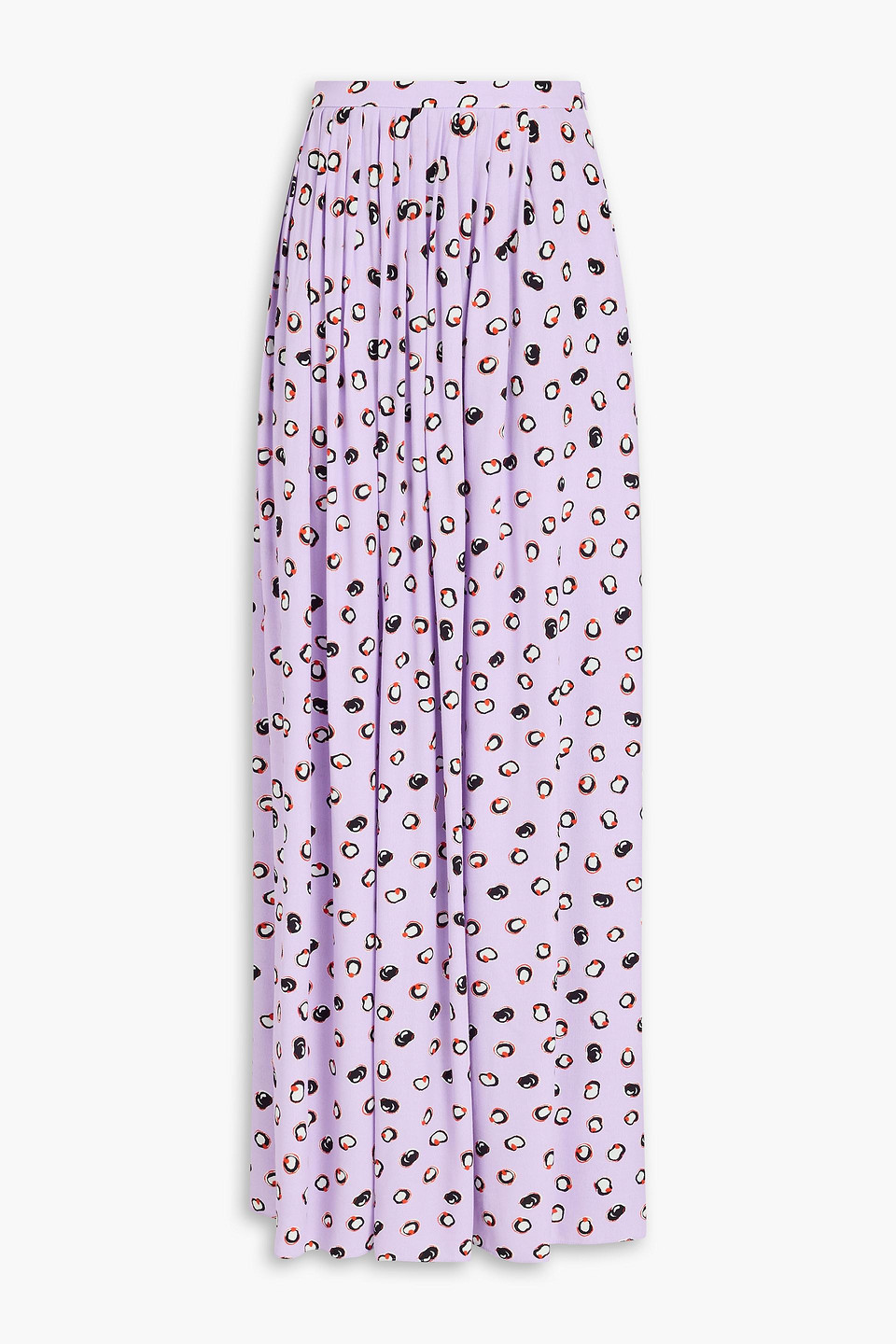 Diane Von Furstenberg Chiara Printed Crepe Midi Skirt In Lilac