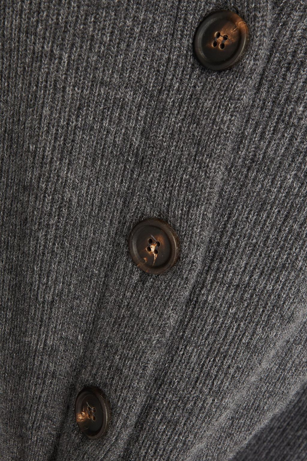 BRUNELLO CUCINELLI Bead-embellished ribbed cashmere cardigan