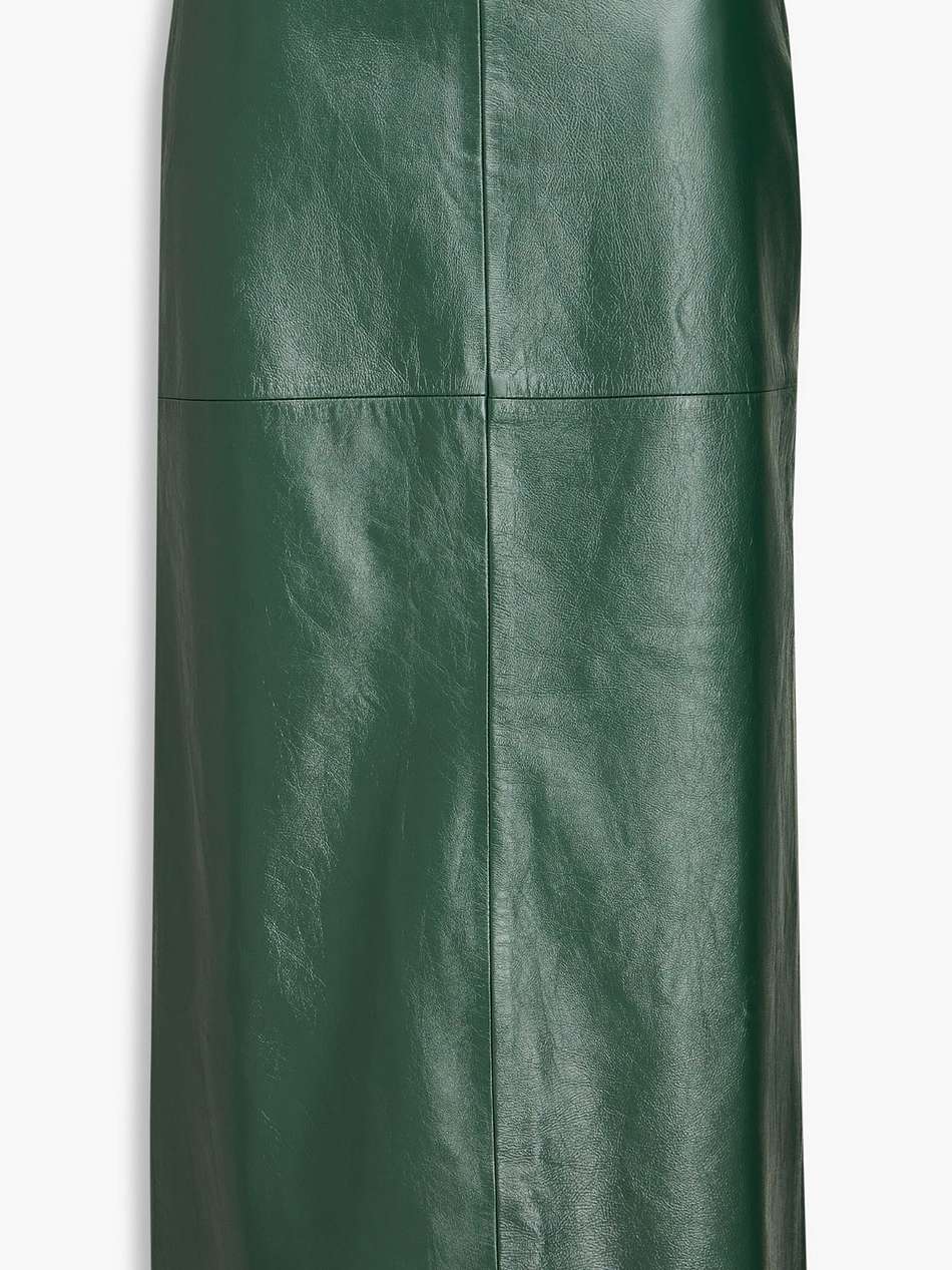 hikson leather midi pencil skirt