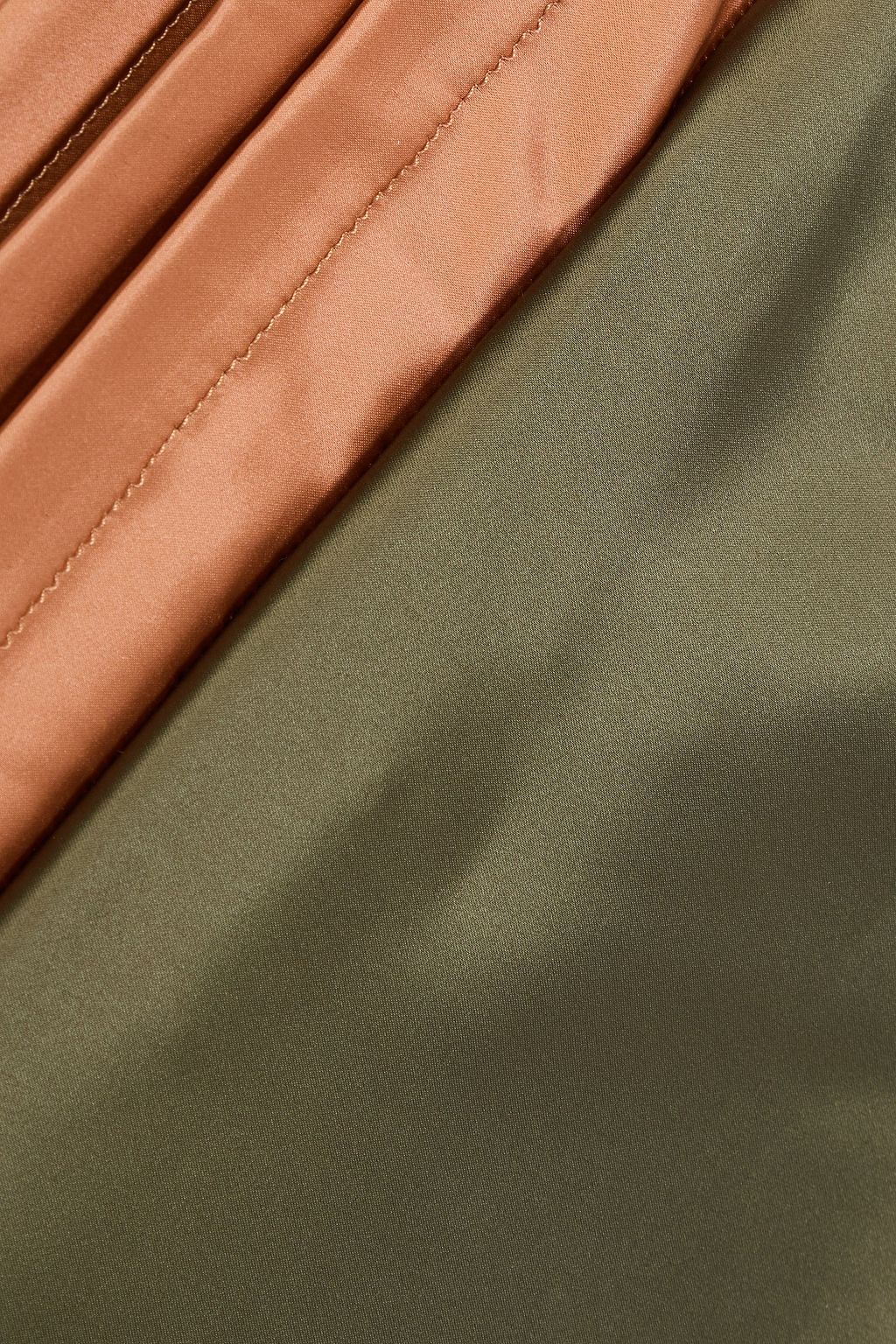 OSÉREE Twist-front stretch-satin bandeau bikini