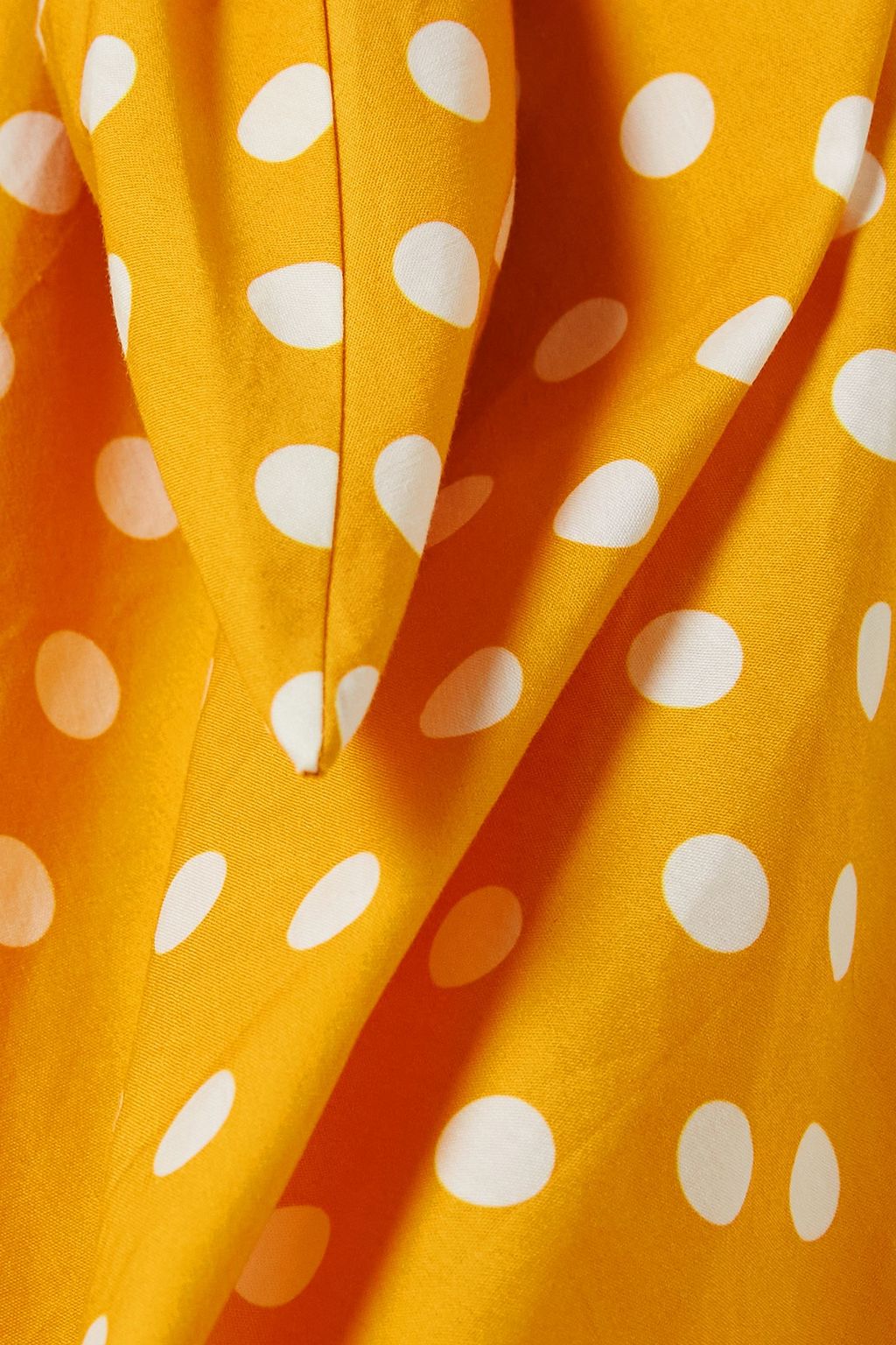 CAROLINE CONSTAS Kaia strapless tie-detailed polka-dot cotton-blend poplin maxi dress