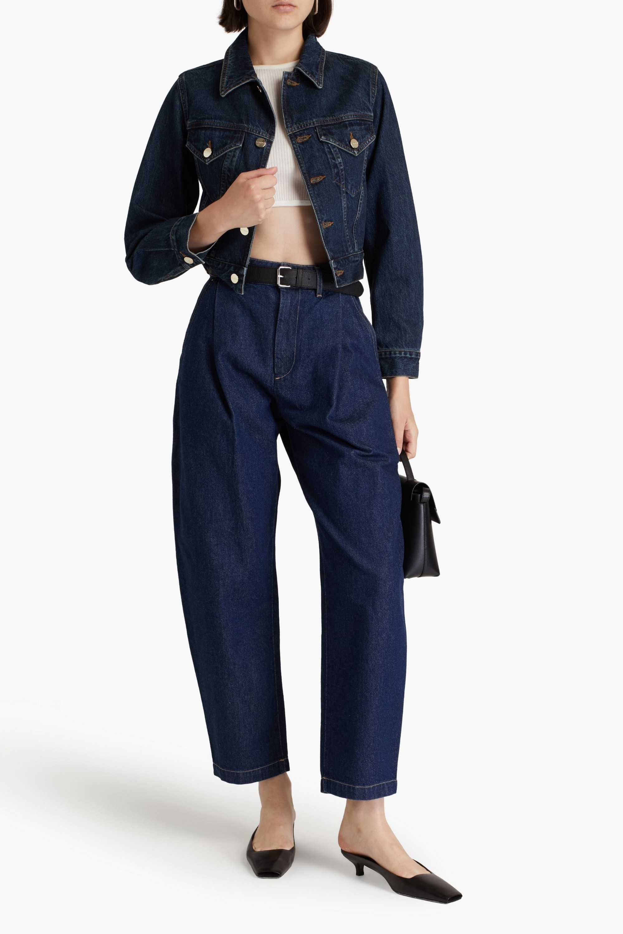 GOLDSIGN Jarvis high-rise tapered jeans