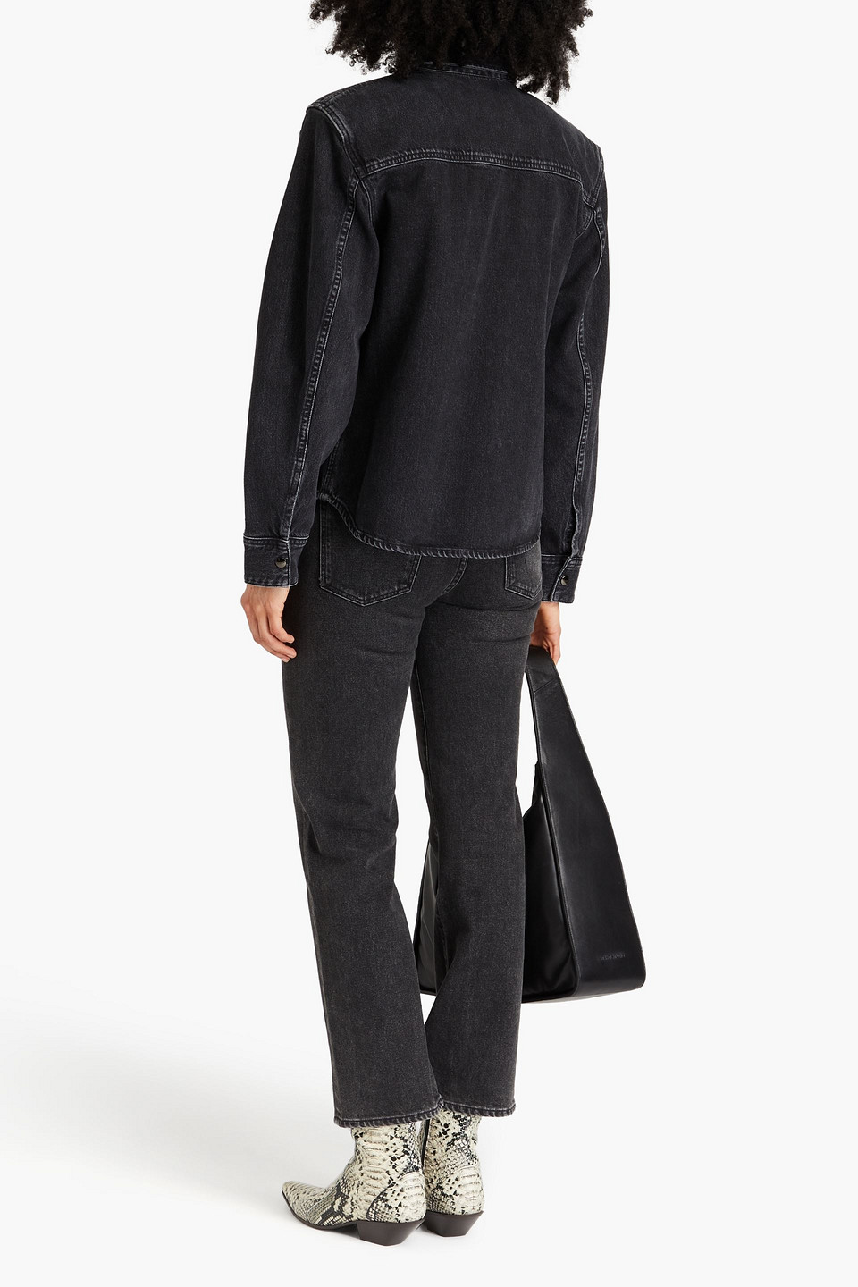 Goldsign The Frey Denim Shirt In Black