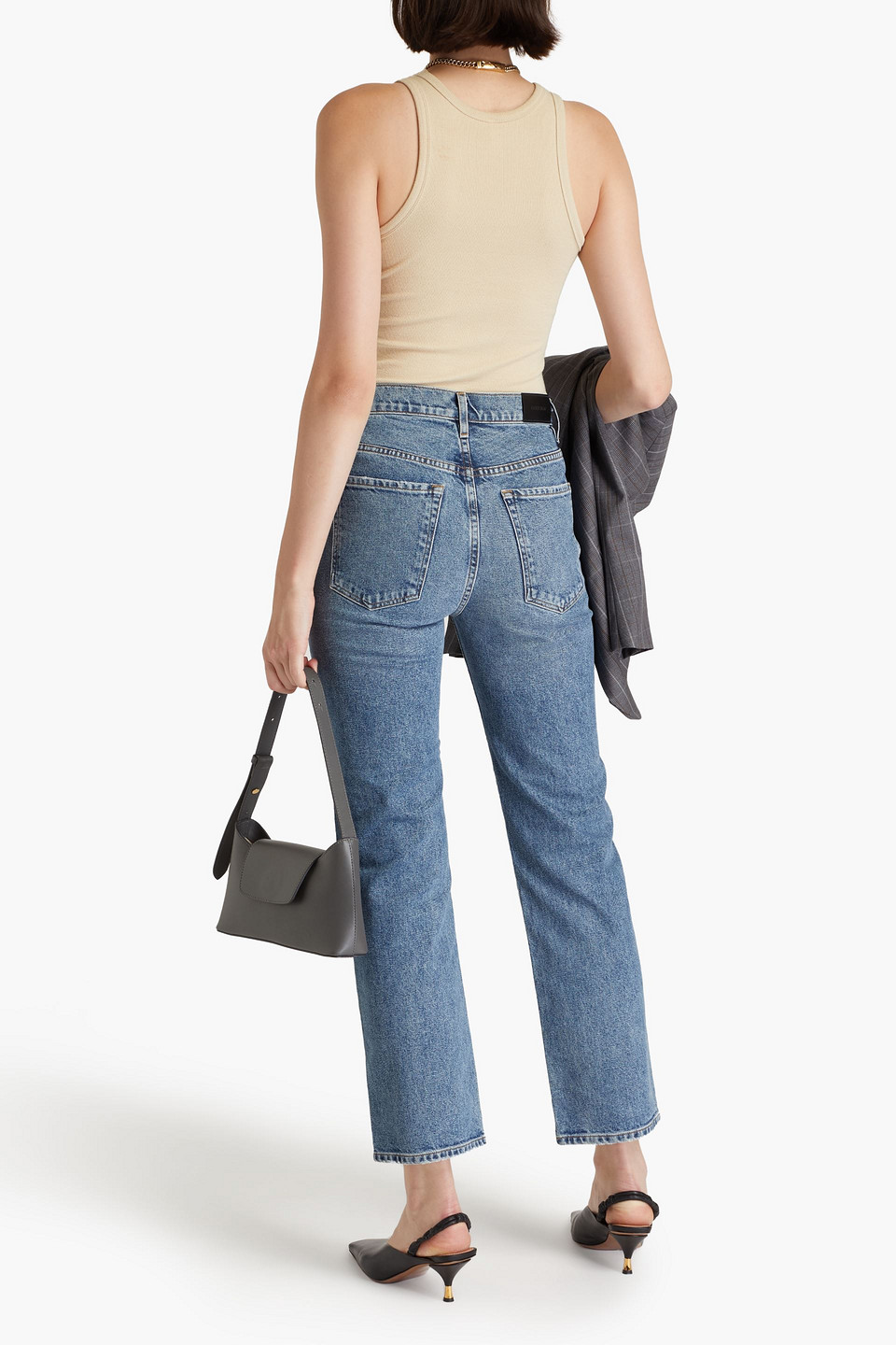 GOLDSIGN THE MELLERY HIGH-RISE STRAIGHT-LEG JEANS