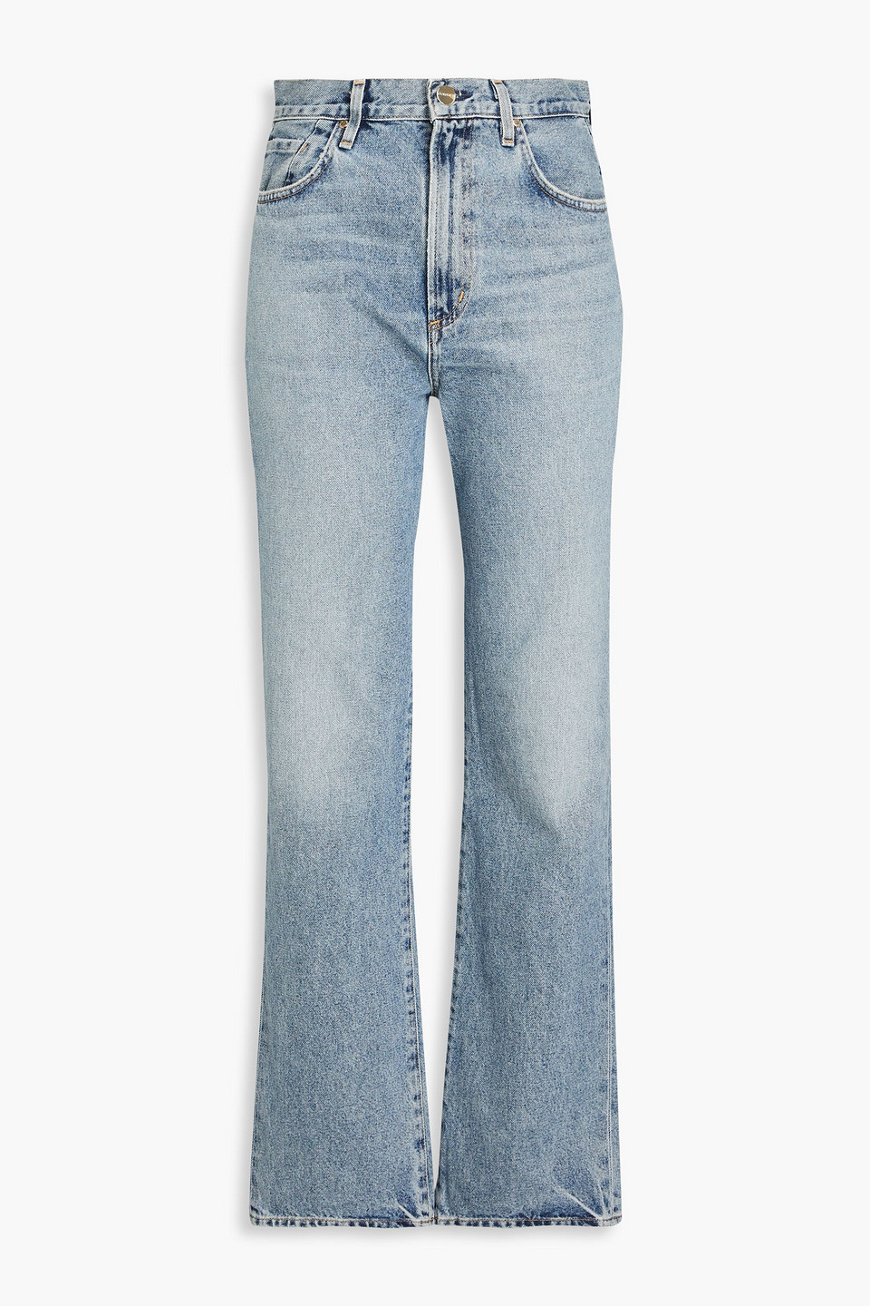 Goldsign Martin High-rise Straight-leg Jeans In Mid Denim
