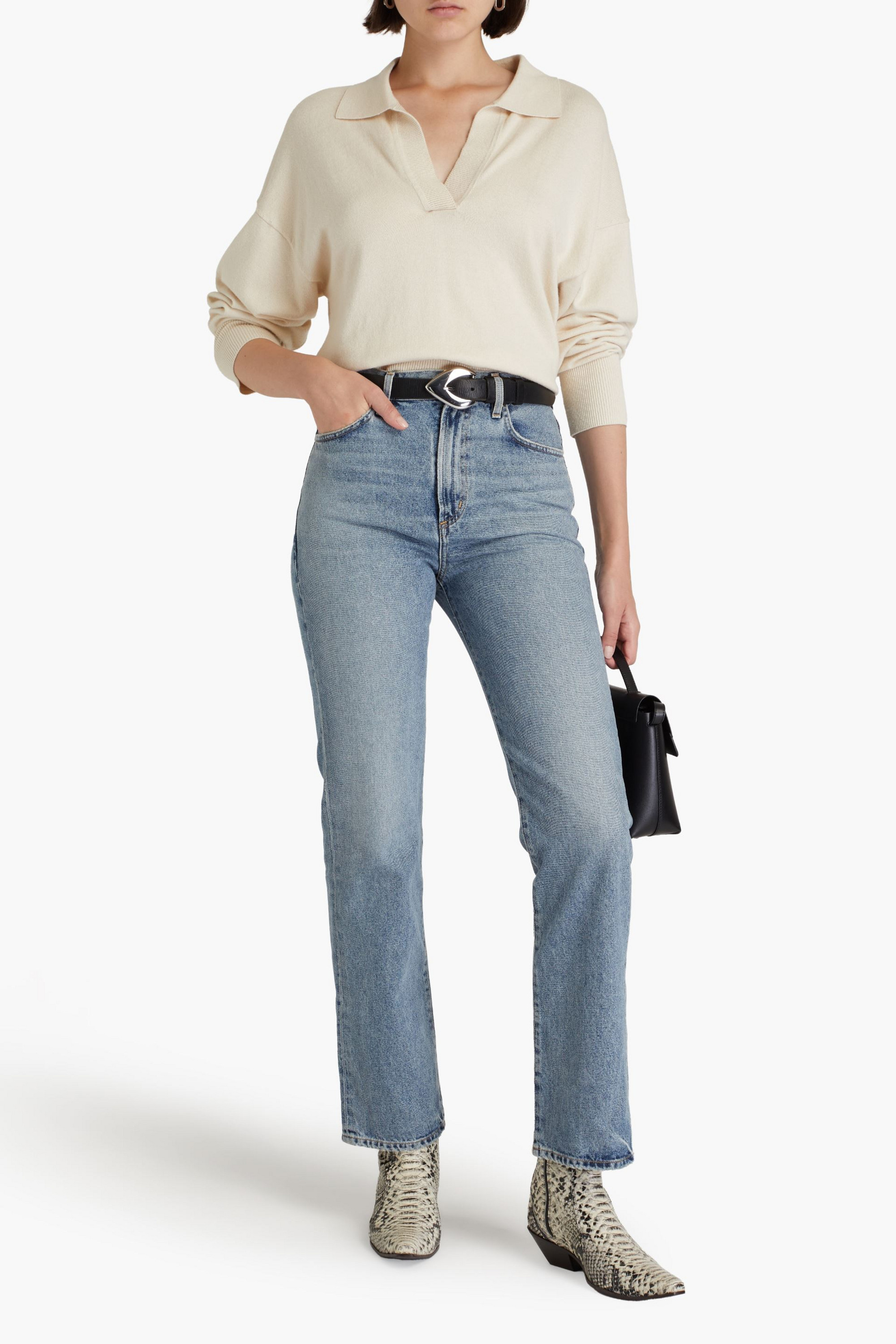 GOLDSIGN Martin high-rise straight-leg jeans