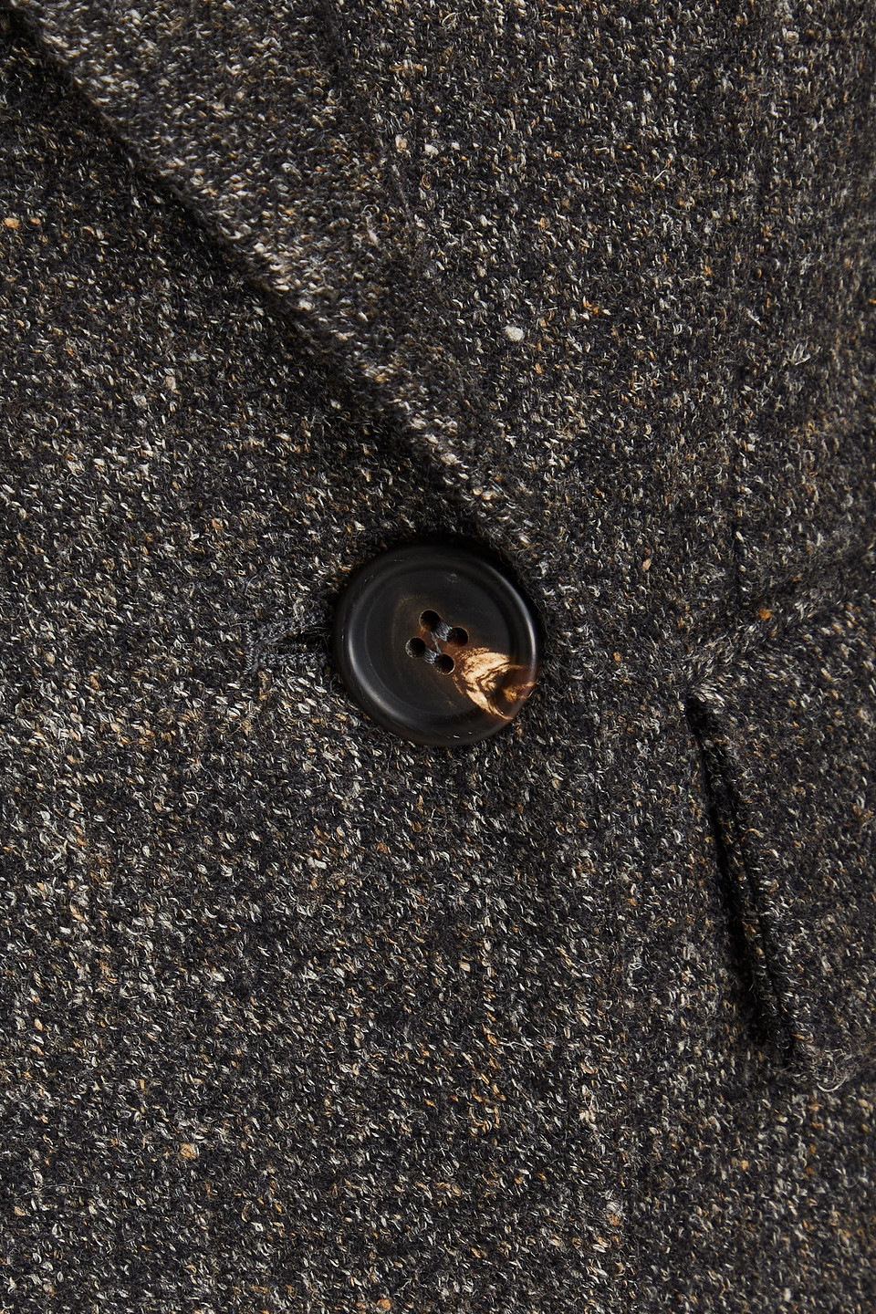 Brunello Cucinelli Double-breasted Virgin Wool-blend Blazer In Dark Gray