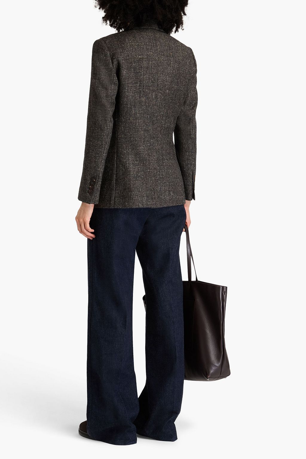 BRUNELLO CUCINELLI Double-breasted tweed blazer