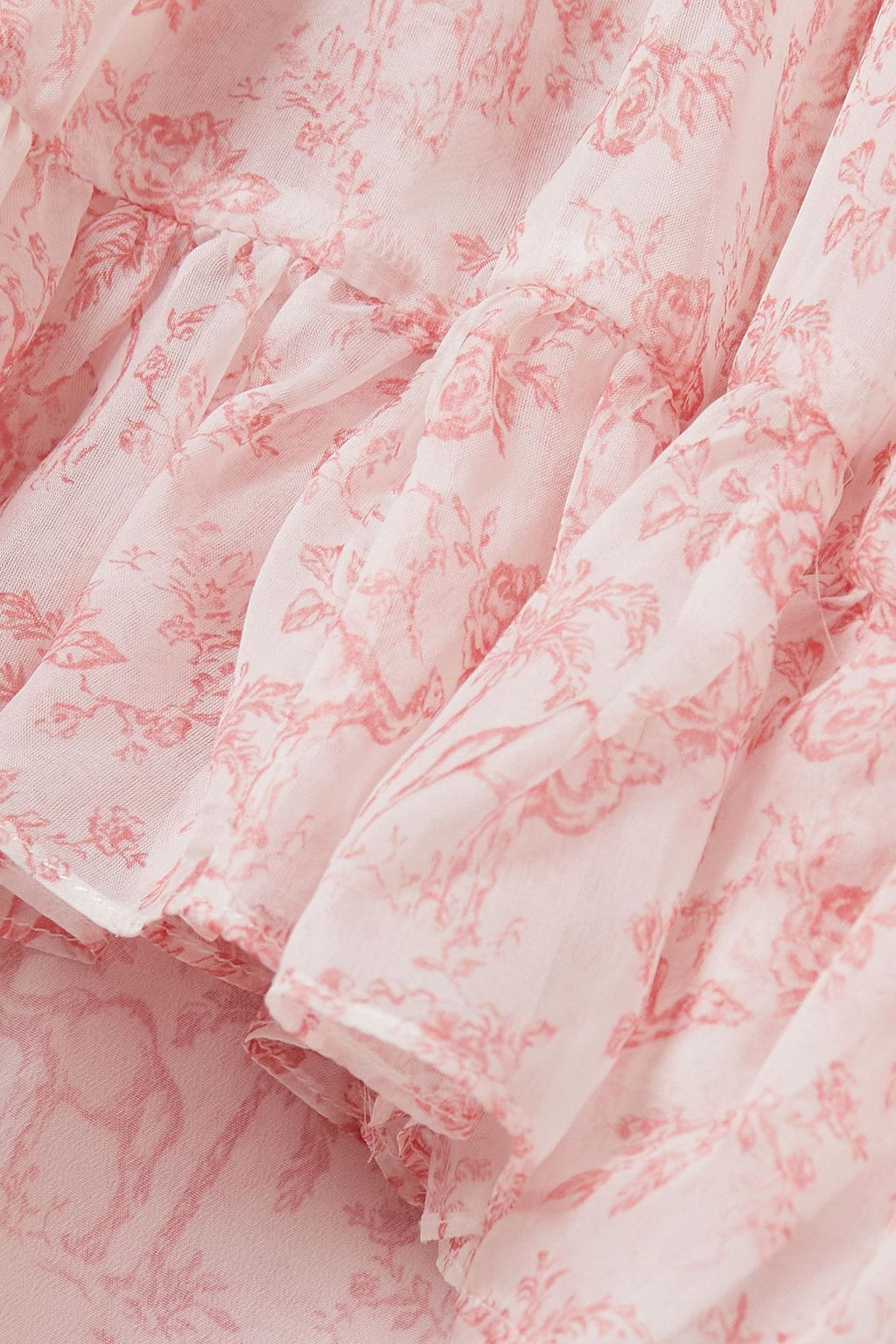 CAROLINE CONSTAS Clarisse ruffled floral-print silk-georgette gown