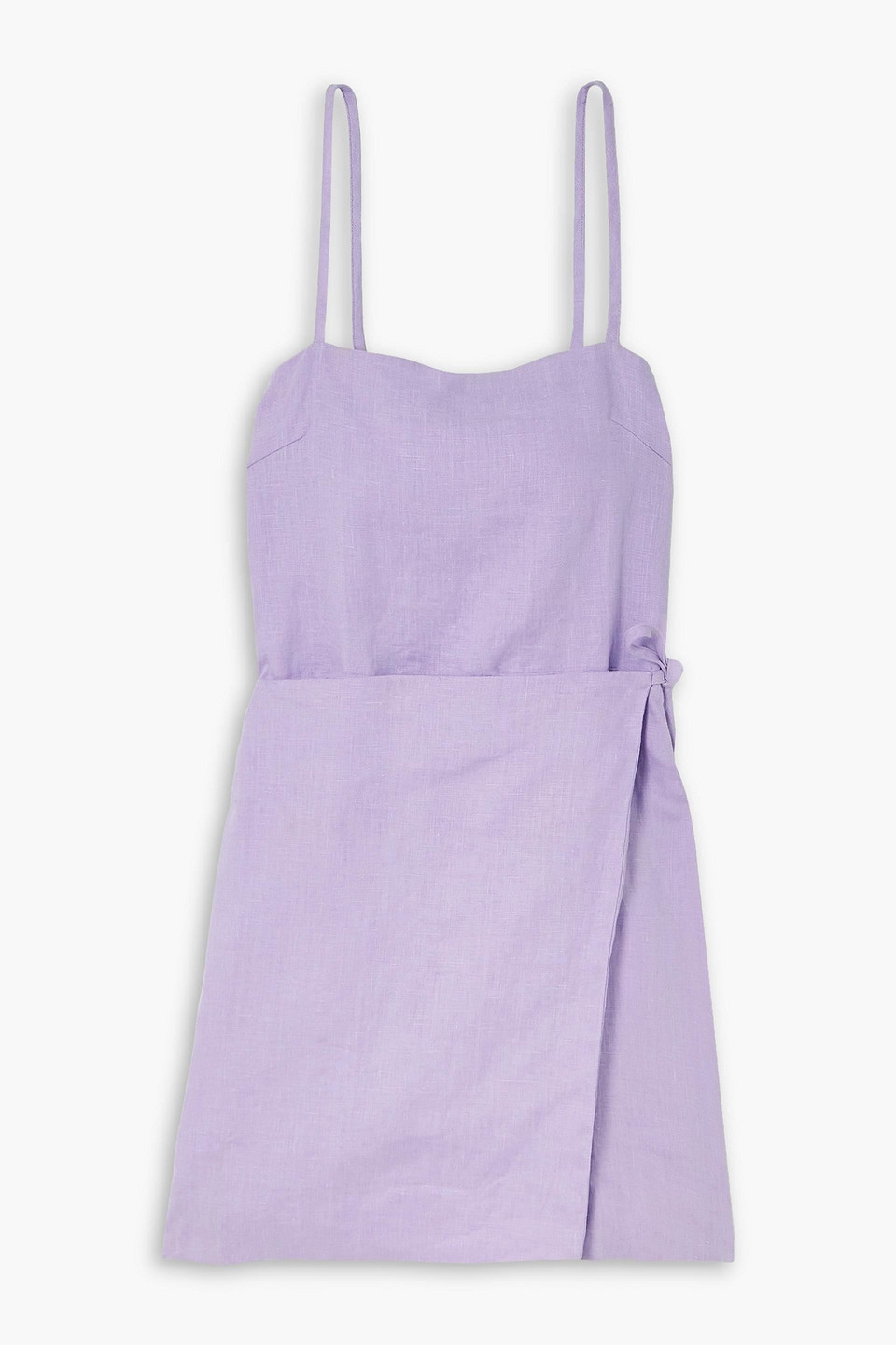 Faithfull The Brand Women's Sol De Verano Llian Cotton Wrap-effect Minidress In Lilac