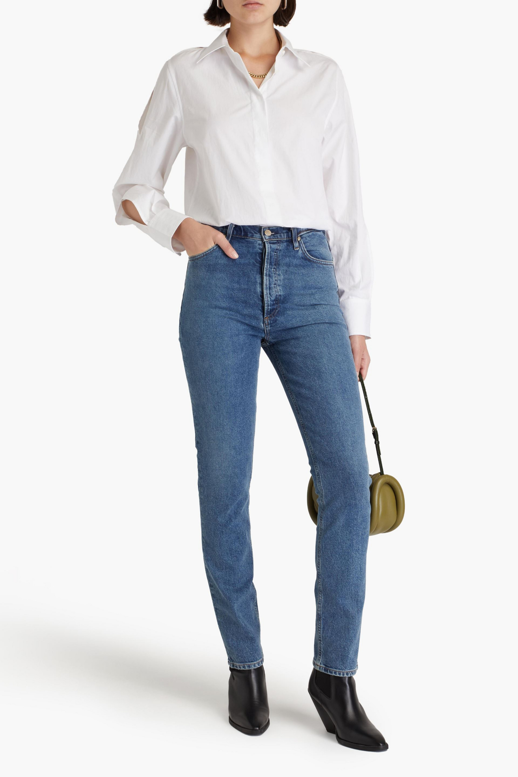 GOLDSIGN Lawler faded high-rise skinny jeans