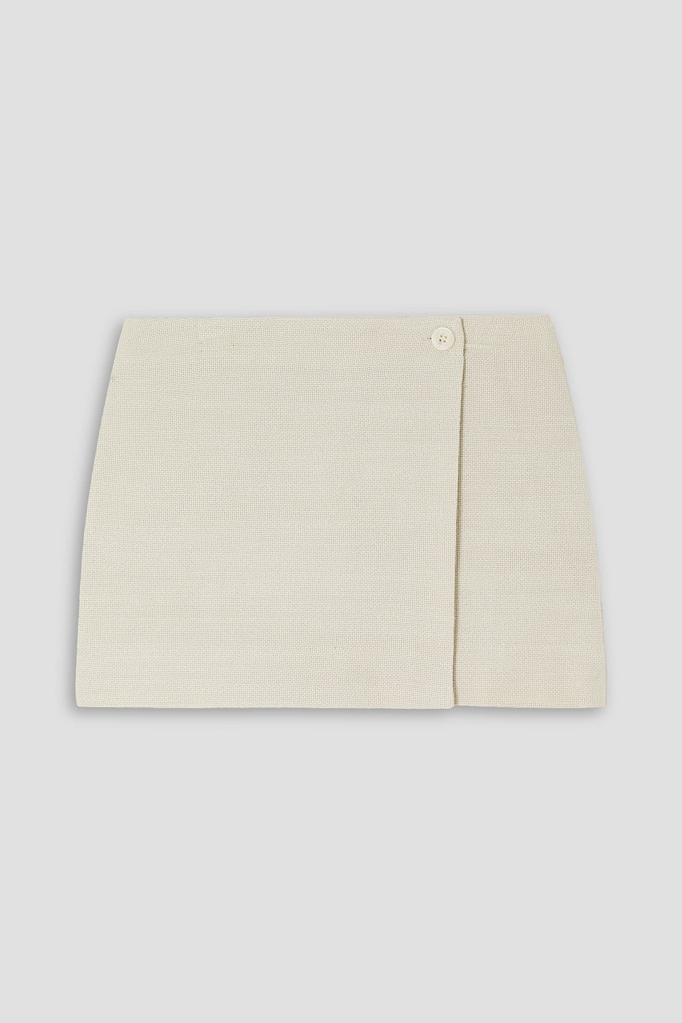 Tour wrap-effect cotton-blend mini skirt