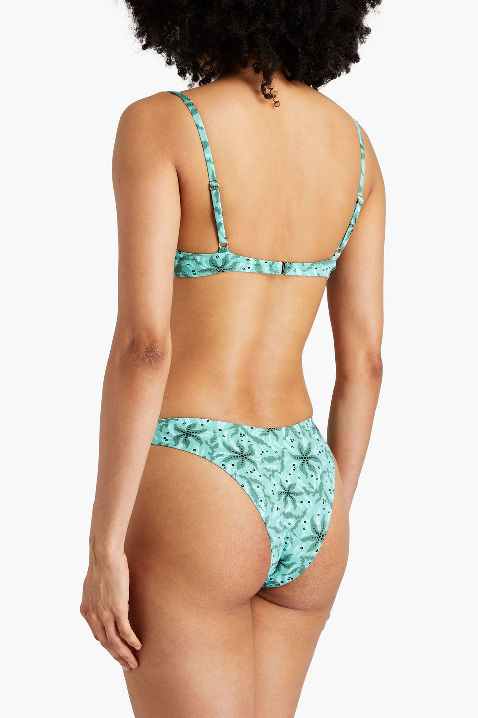  Fisch - Flamands Bikini-höschen Aus Bedrucktem Stretch-econyl® - Grün - Xs 