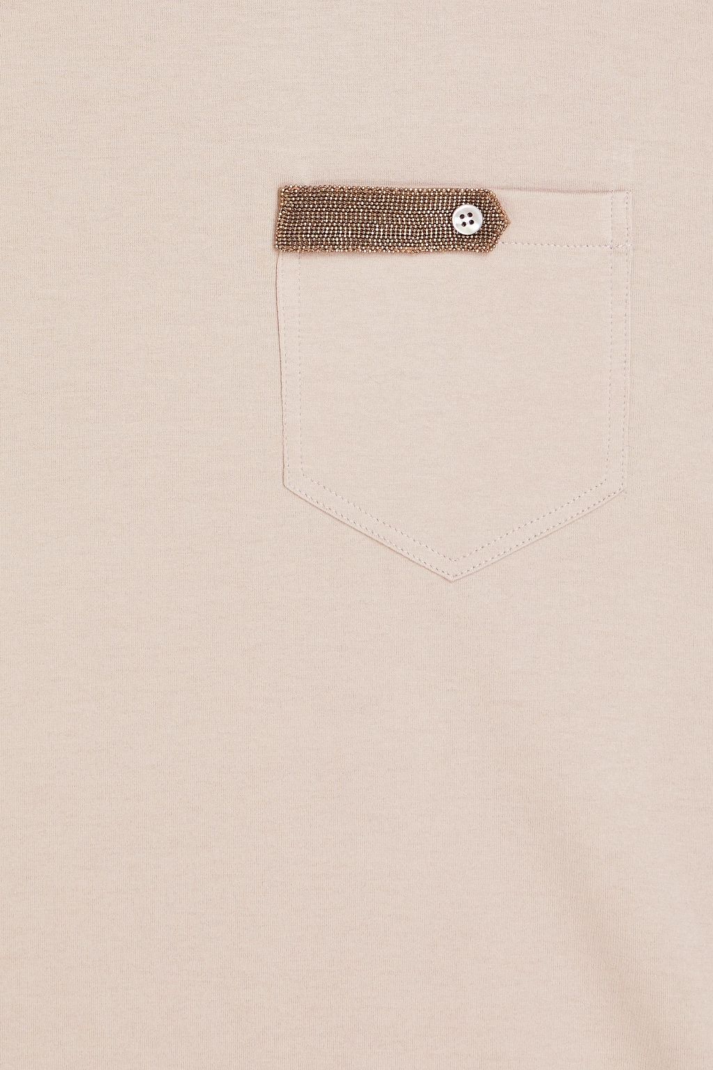 BRUNELLO CUCINELLI T-Shirt aus Baumwoll-Jersey mit Zierperlen