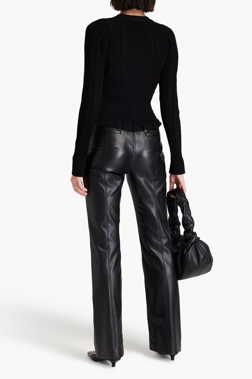 3.1 PHILLIP LIM كارديغان مصنوع من مزيج من القطن بتصميم مضلّع