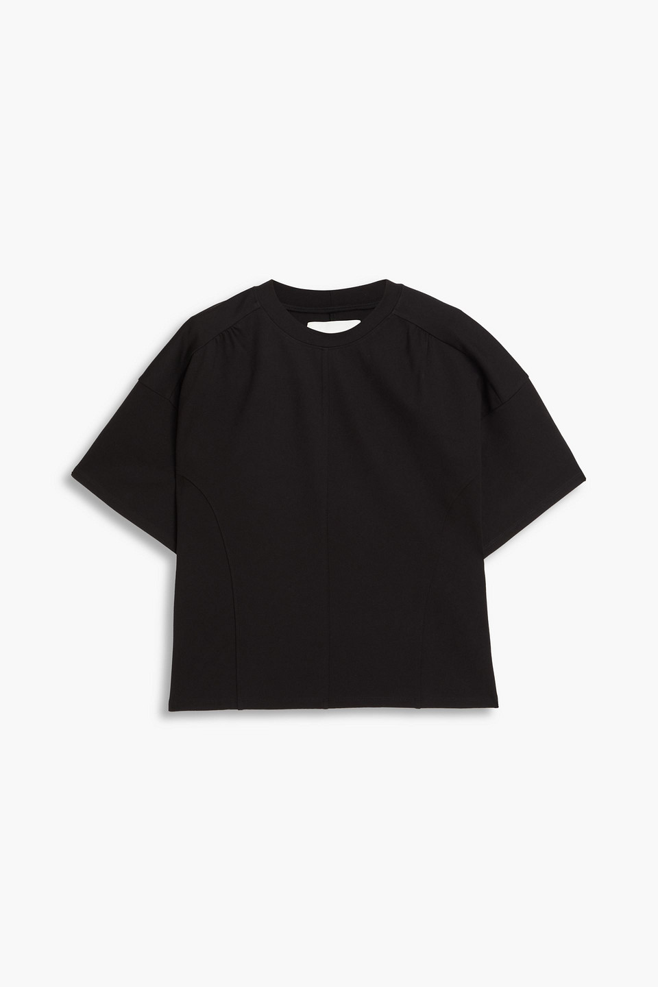 3.1 Phillip Lim Gathered Jersey T-shirt In Black