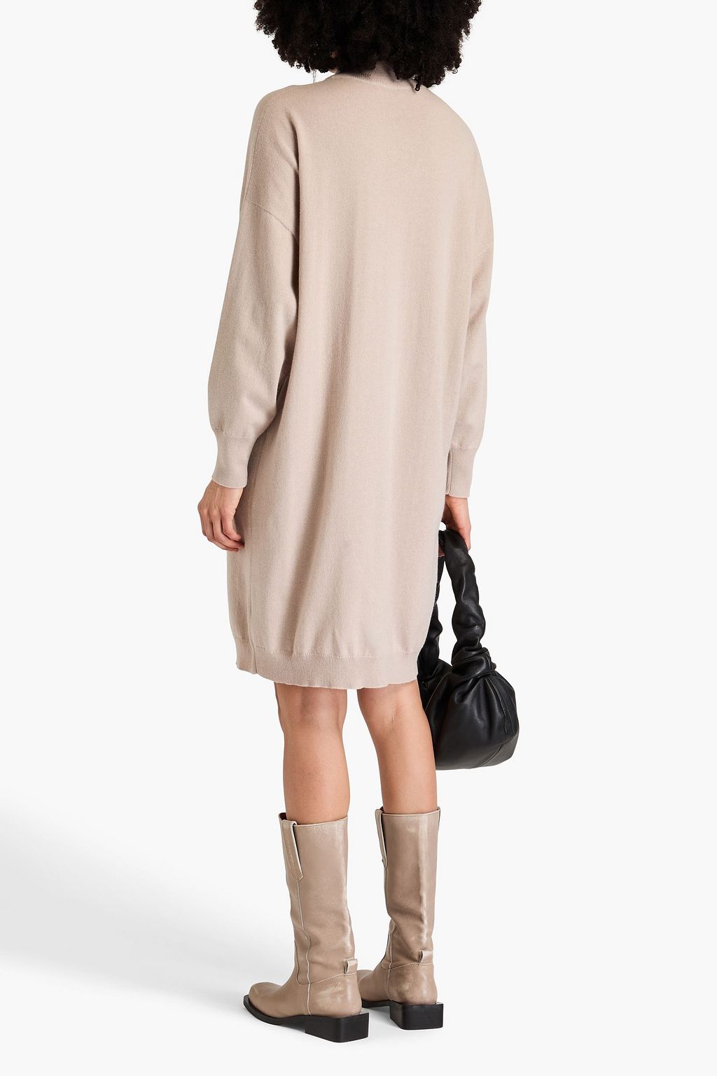 BRUNELLO CUCINELLI 비즈 장식 캐시미어 드레스