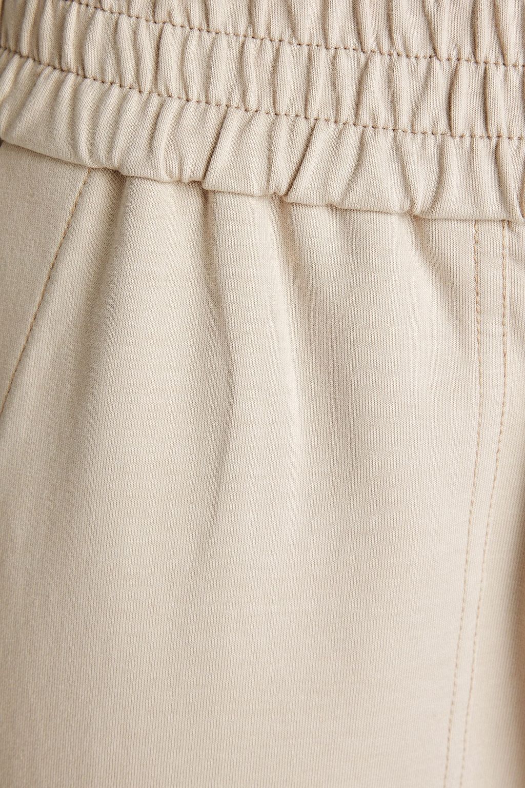 BRUNELLO CUCINELLI Cropped French cotton-blend terry track pants