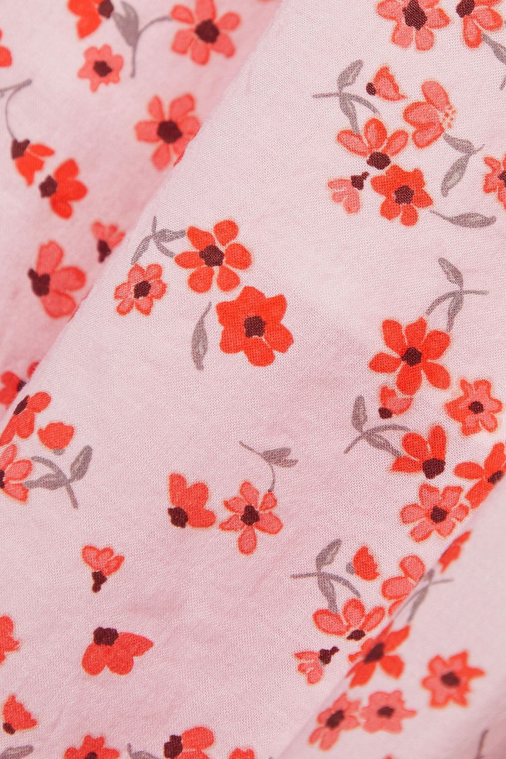 PEONY SWIMWEAR فستان Posy متوسّط الطول بأكتاف متدلية من مزيج قطن عضوي وقماش ECOVERO بطبعة أزهار