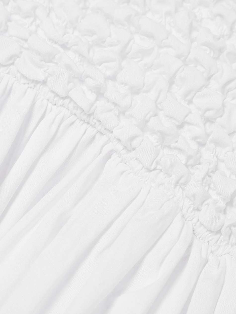 cassidy shirred cotton-blend poplin mini dress