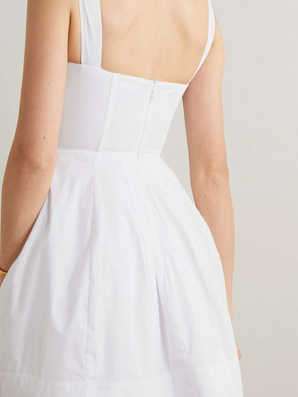 sutton lace-up stretch-cotton mini dress