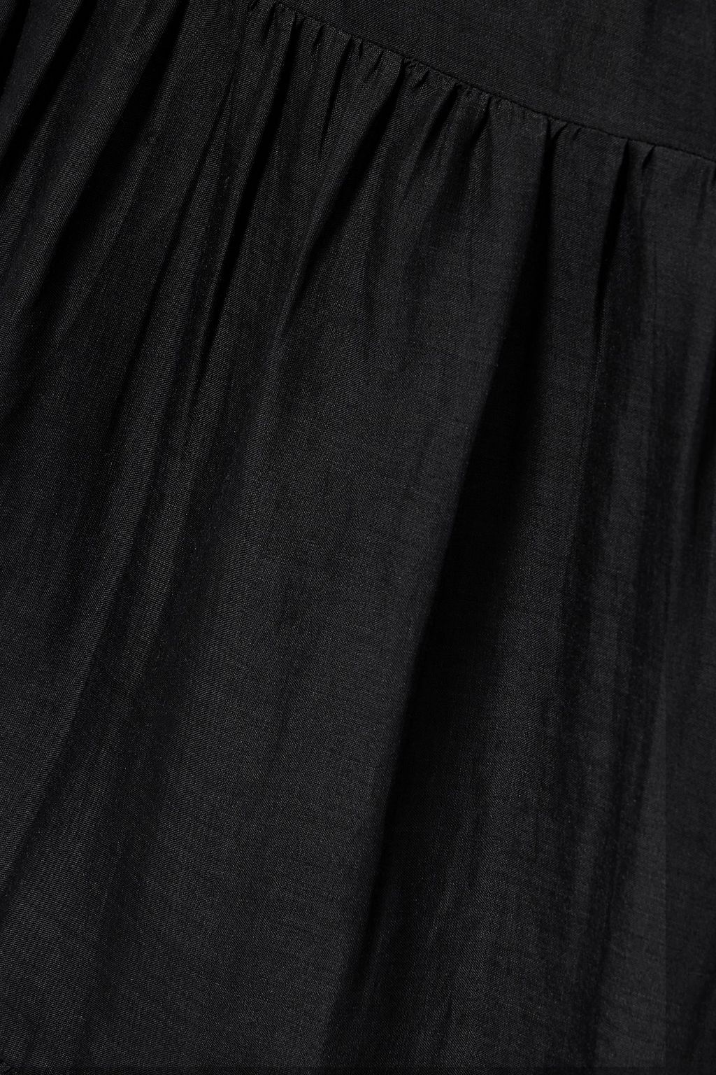 SEA Loren off-the-shoulder gathered ramie midi dress