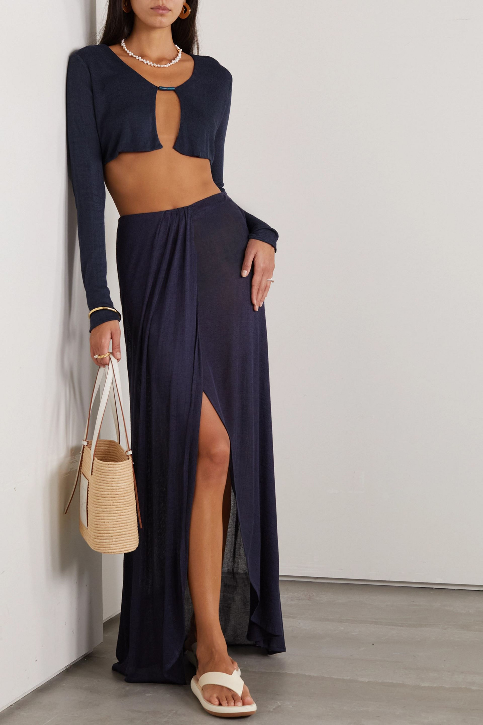 Savannah Morrow Birdie cropped bamboo top