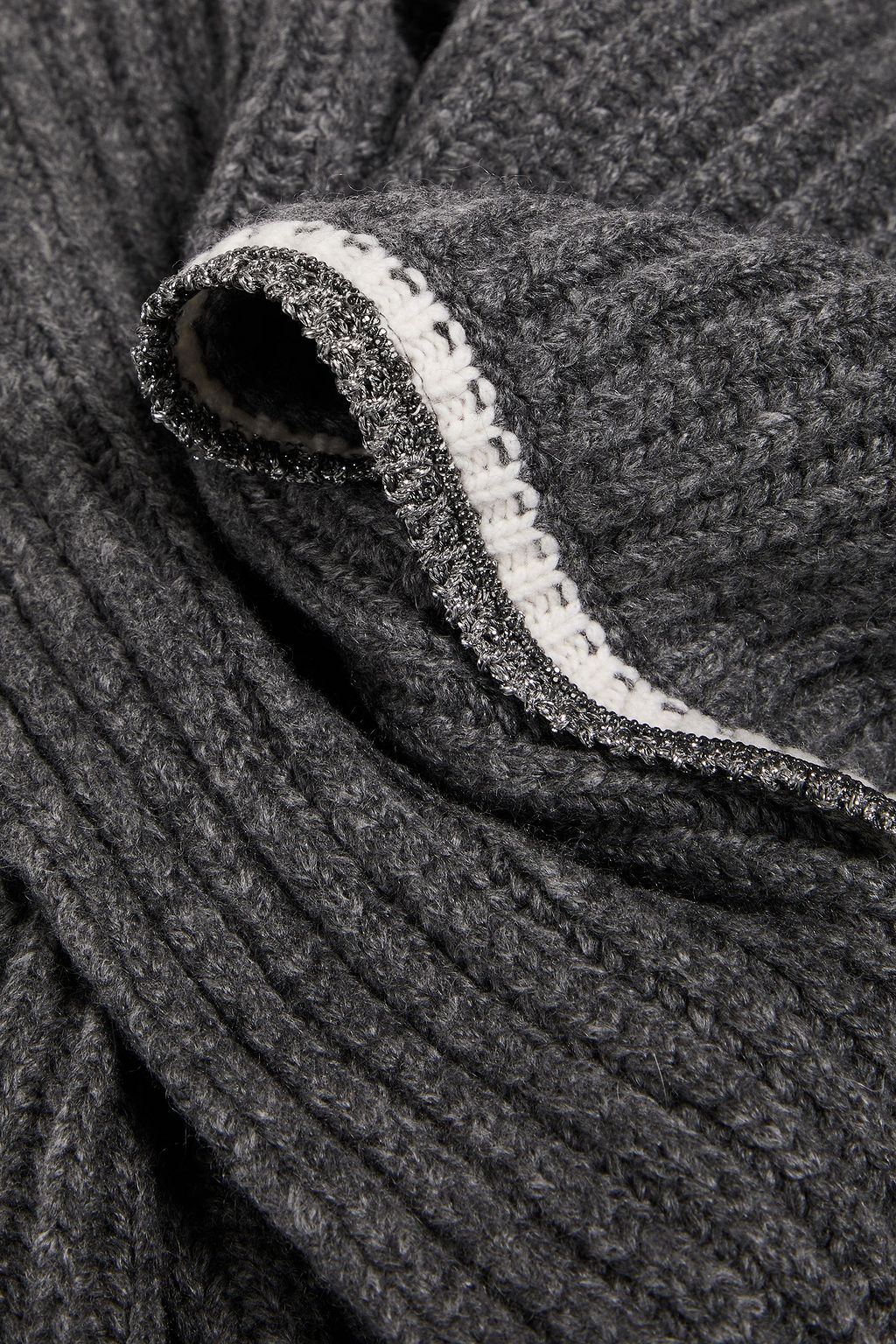 BRUNELLO CUCINELLI Ribbed cashmere scarf