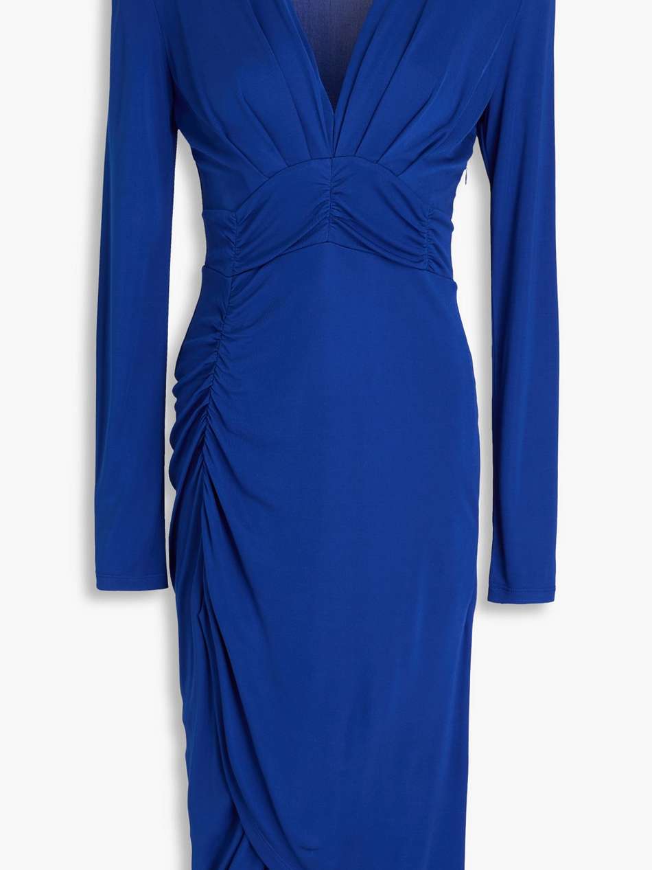 magena ruched jersey dress