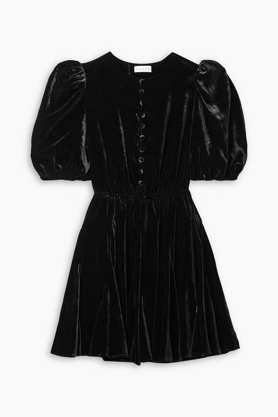 rhode black velvet dress Martinez Long Sleeve Mini Dress Black main image 0
