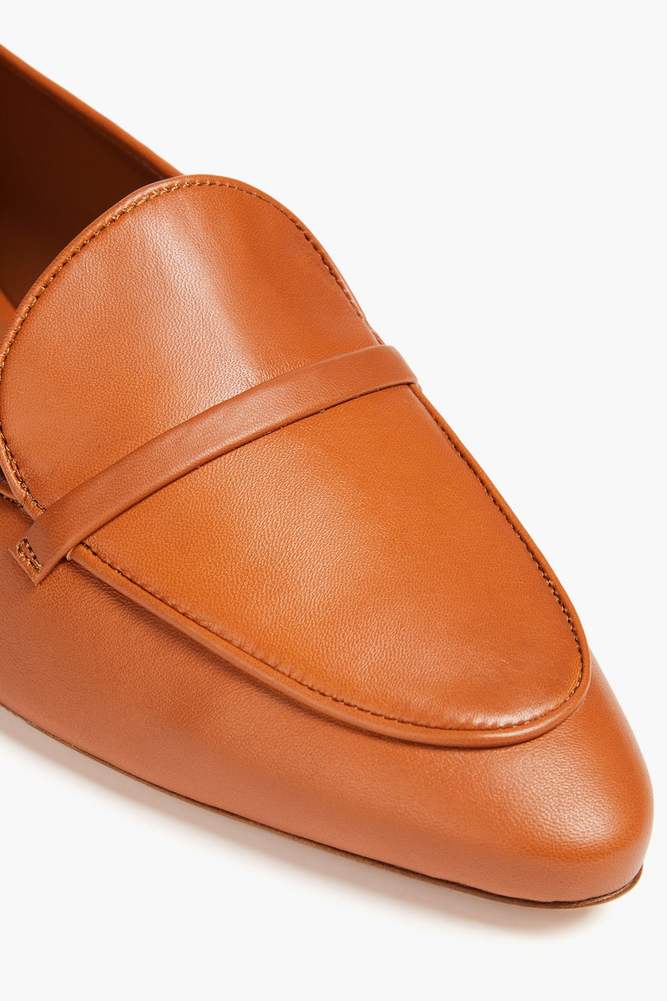 Malone Souliers Pointed-toe Leather Loafers In Light Brown