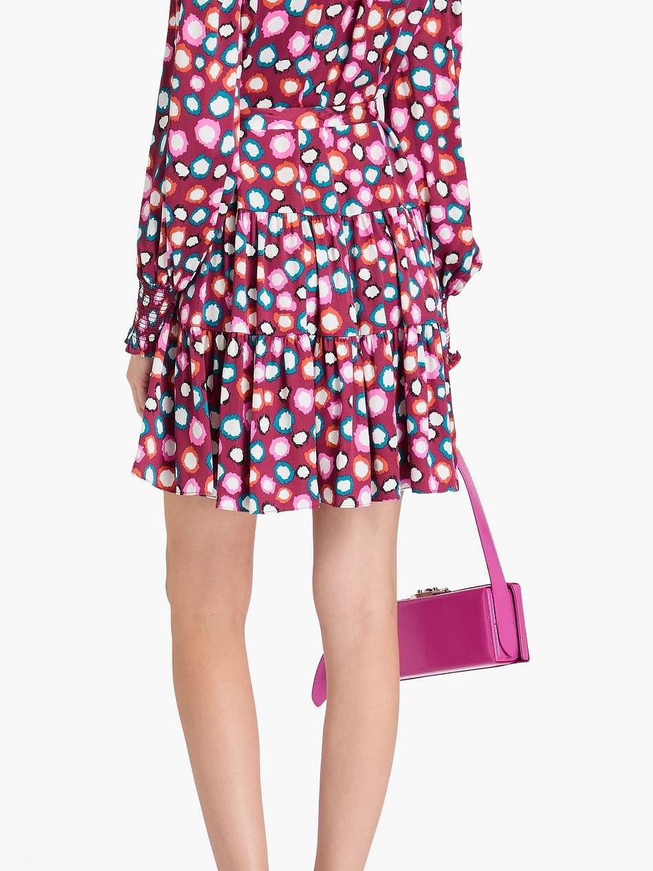 kali printed satin mini dress