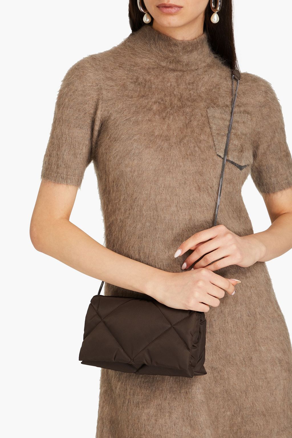BRUNELLO CUCINELLI Quilted shell cross-body bag