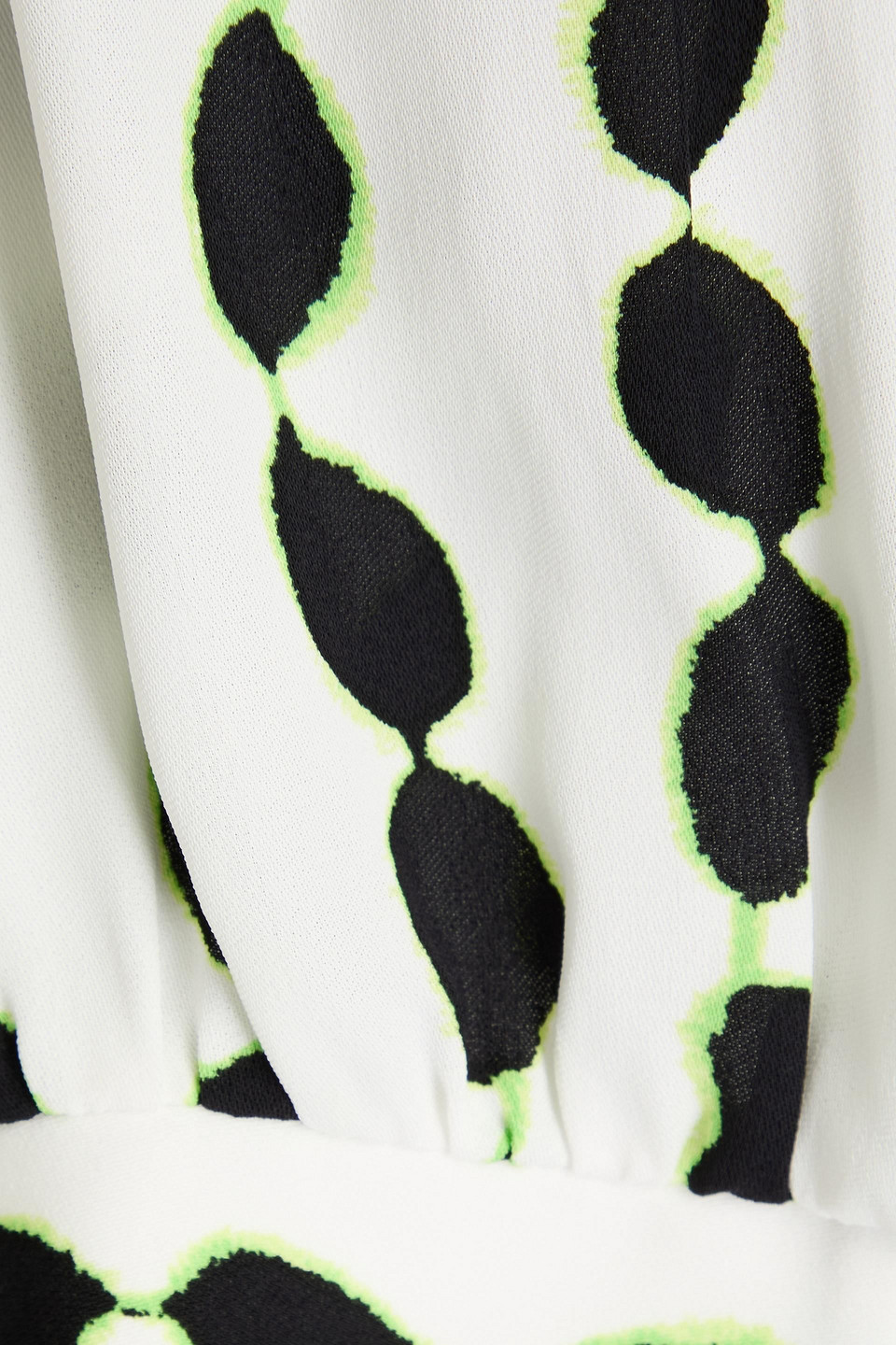 Diane Von Furstenberg Gemita Printed Crepe Mini Wrap Dress In White