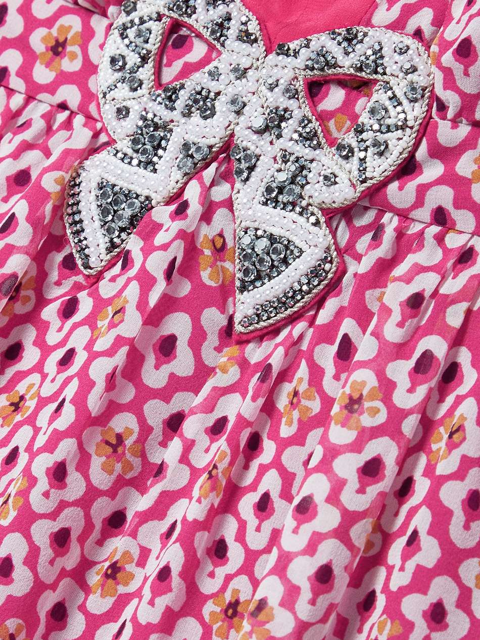 jamie embellished printed silk-chiffon mini dress