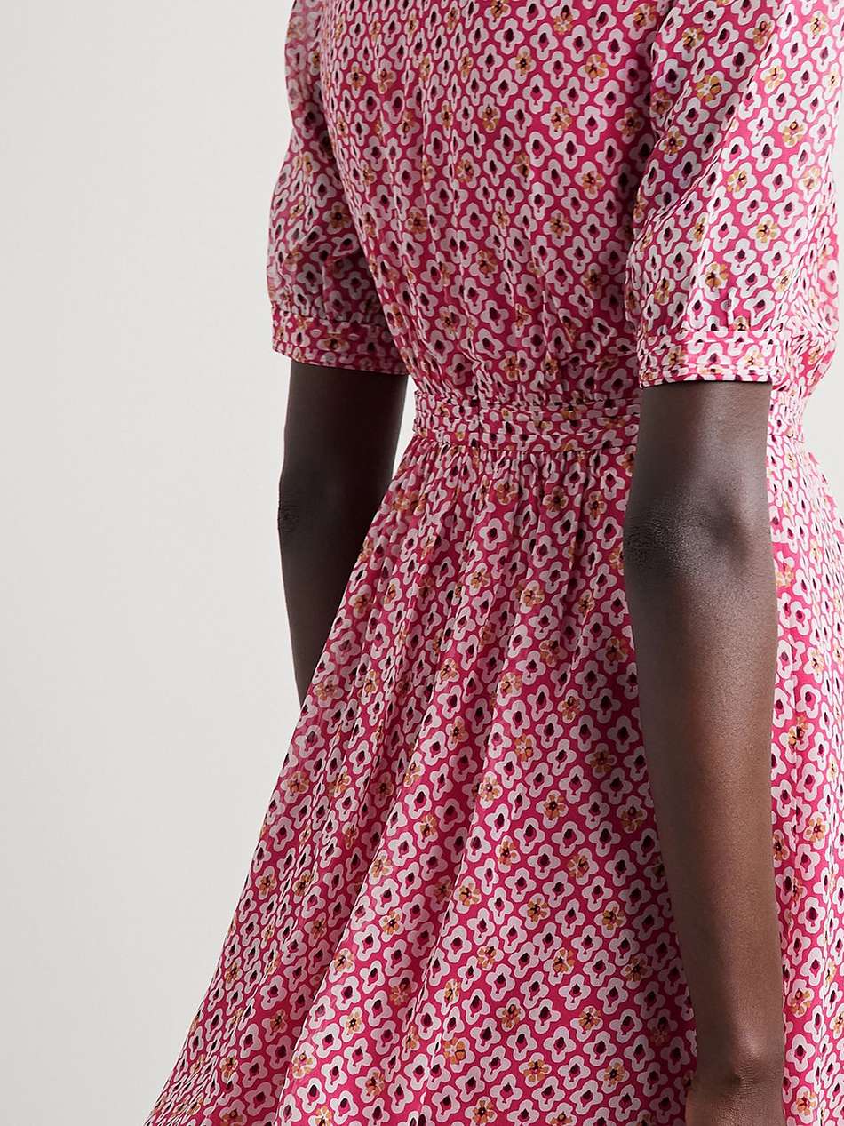 jamie embellished printed silk-chiffon mini dress