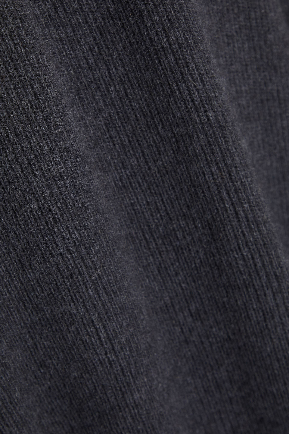 Brunello Cucinelli Bead-embellished Ribbed Cashmere Midi Dress In Anthracite