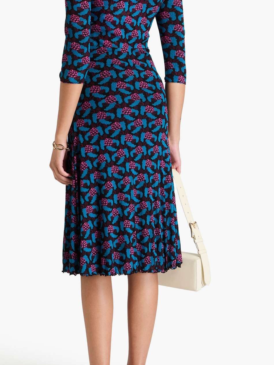 ivan reversible printed stretch-mesh midi dress