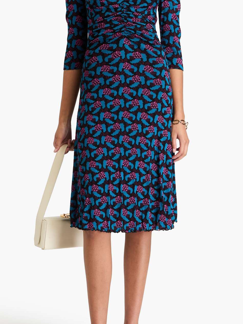 ivan reversible printed stretch-mesh midi dress