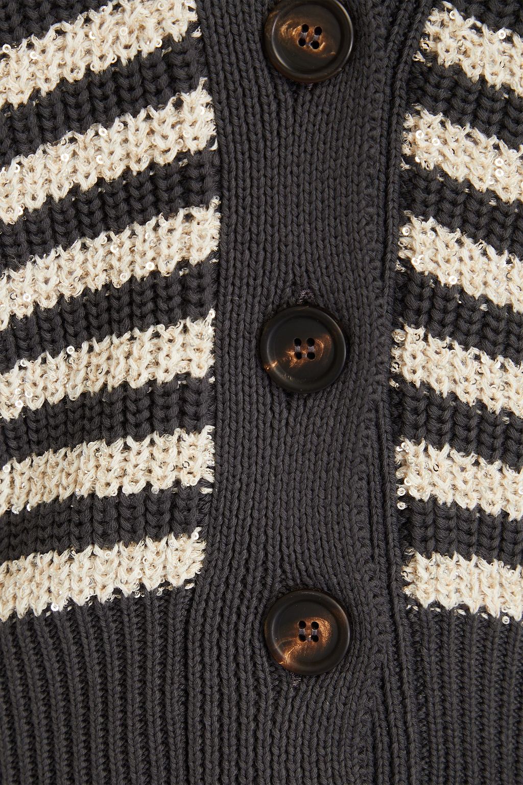 BRUNELLO CUCINELLI Gestreifter Cardigan aus Baumwolle