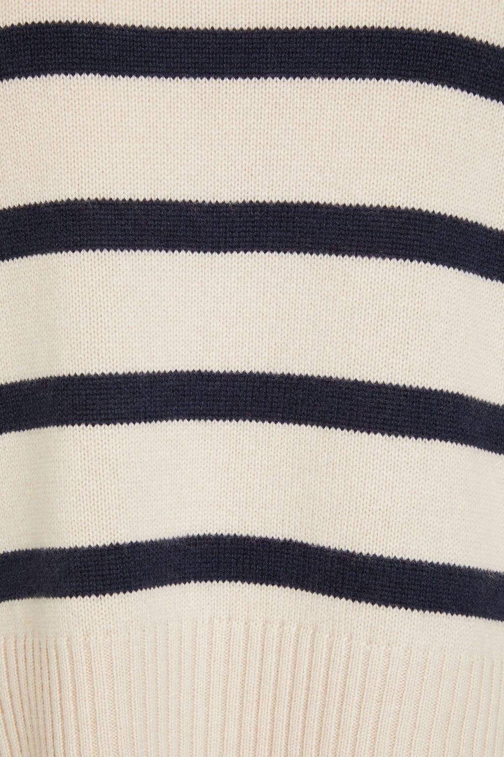 BRUNELLO CUCINELLI 비즈 장식 스트라이프 캐시미어 터틀넥 스웨터
