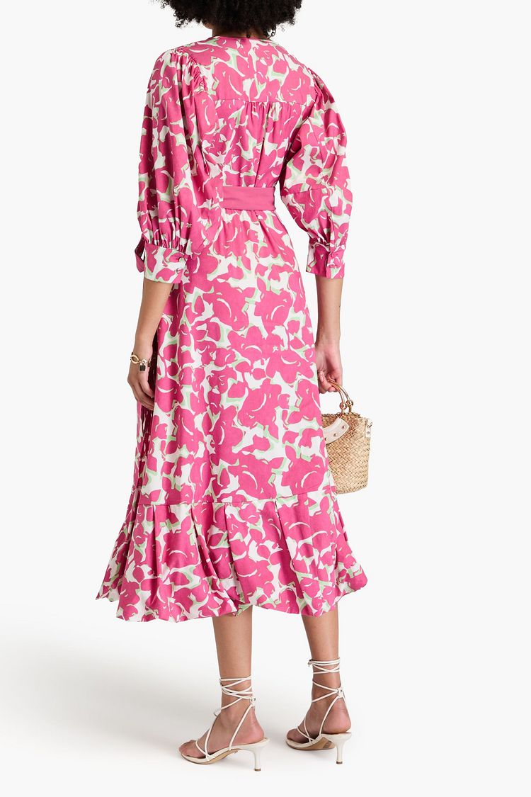 Viviana Vintage Floral Prints Overall Dungarees with Pockets main image 1