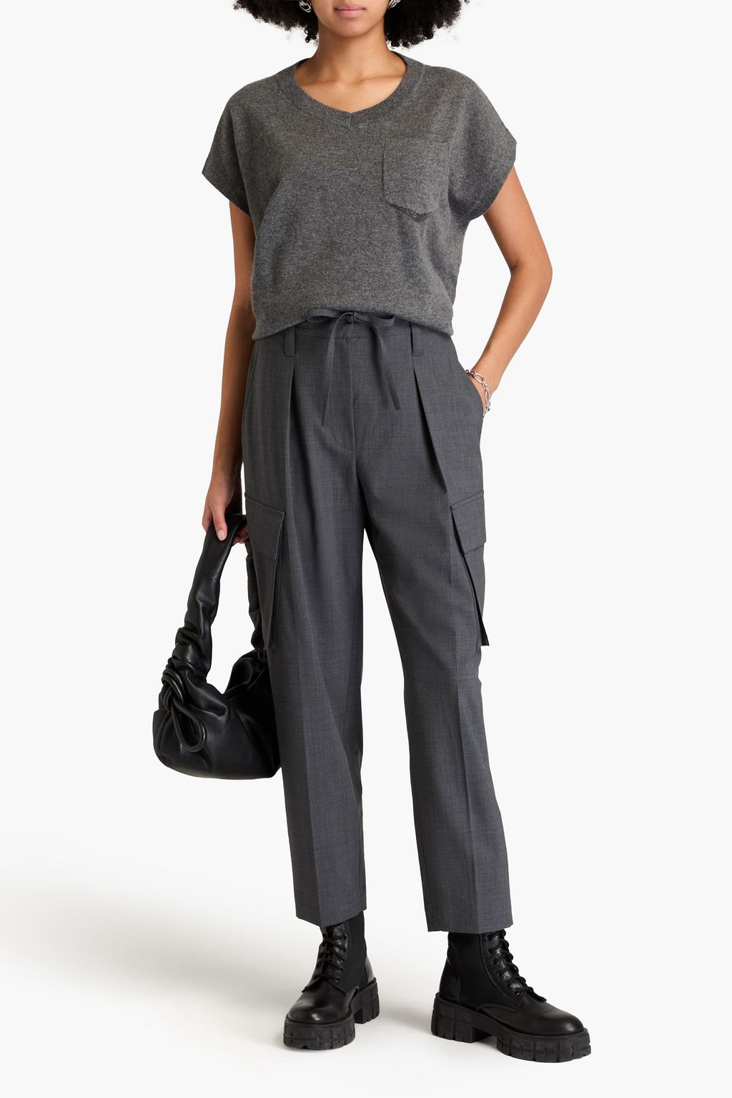 BRUNELLO CUCINELLI 비즈 장식 캐시미어 베스트