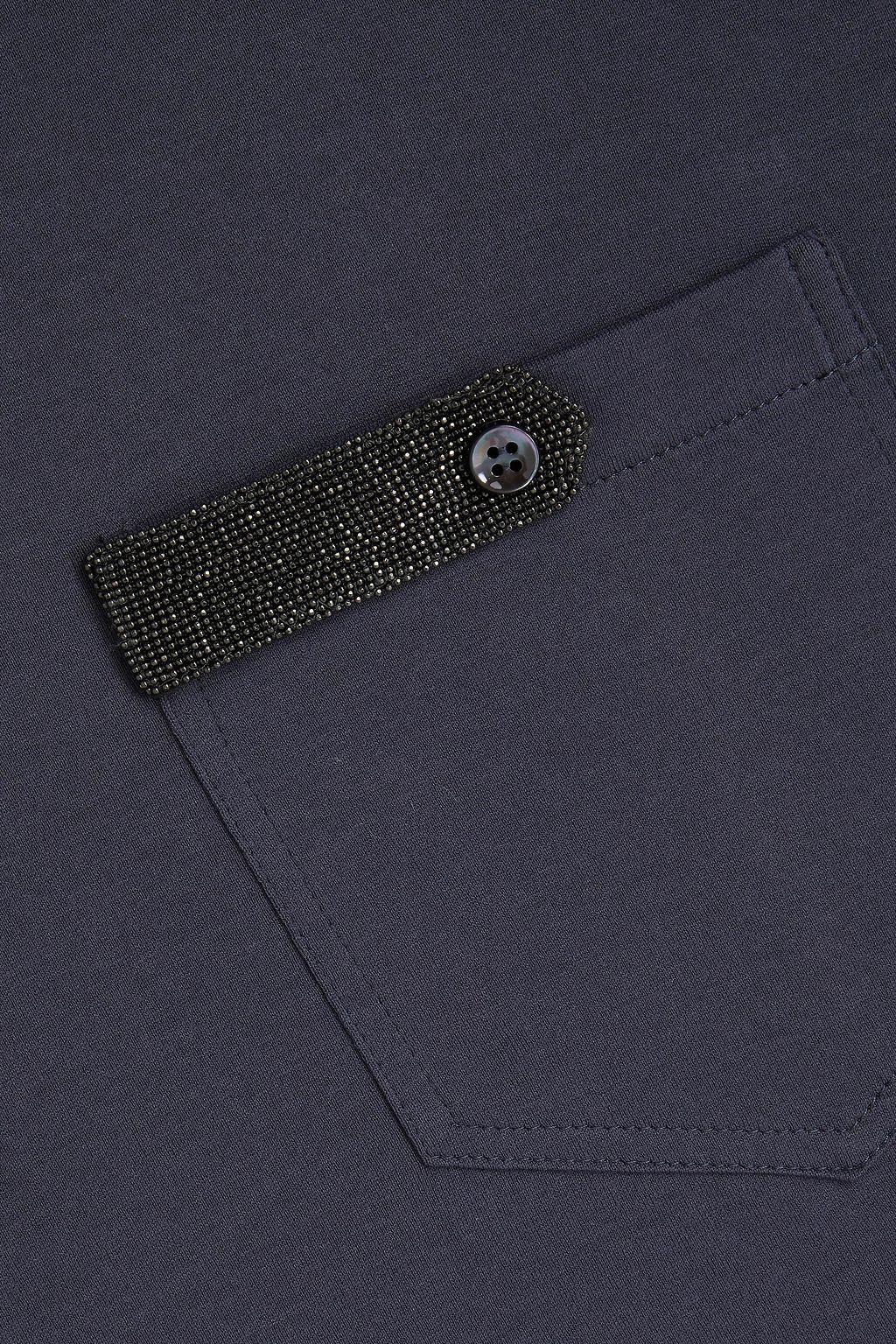 BRUNELLO CUCINELLI T-Shirt aus Baumwoll-Jersey mit Zierperlen