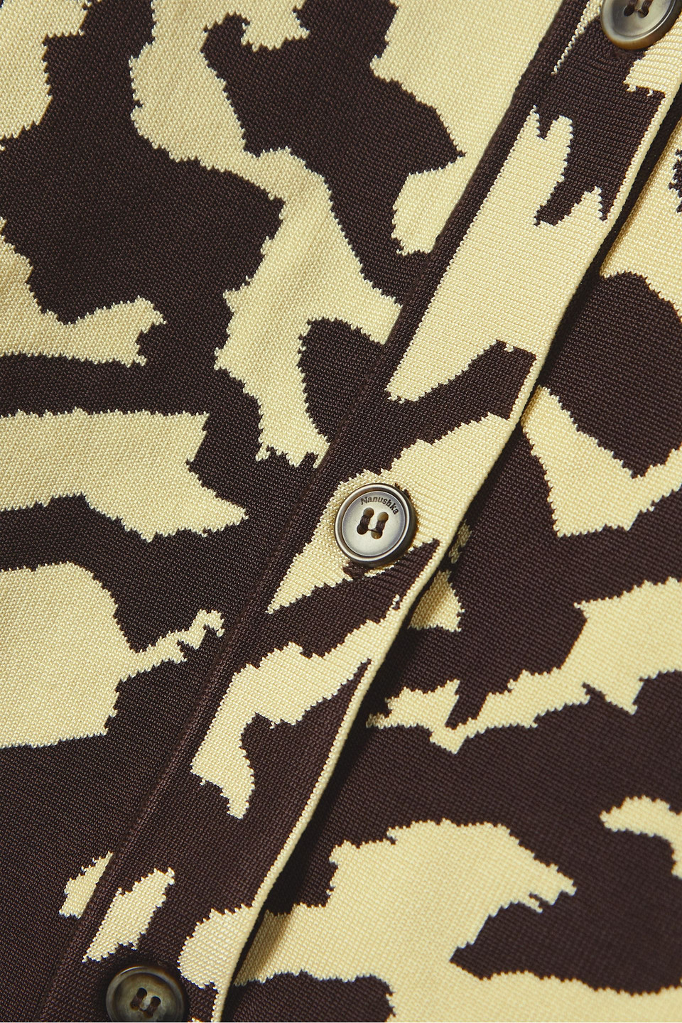 Nanushka Brown Cropped Jacket In Cream