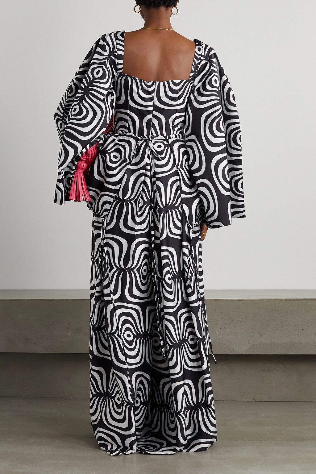 TONGORO Jama convertible belted printed cotton jumpsuit