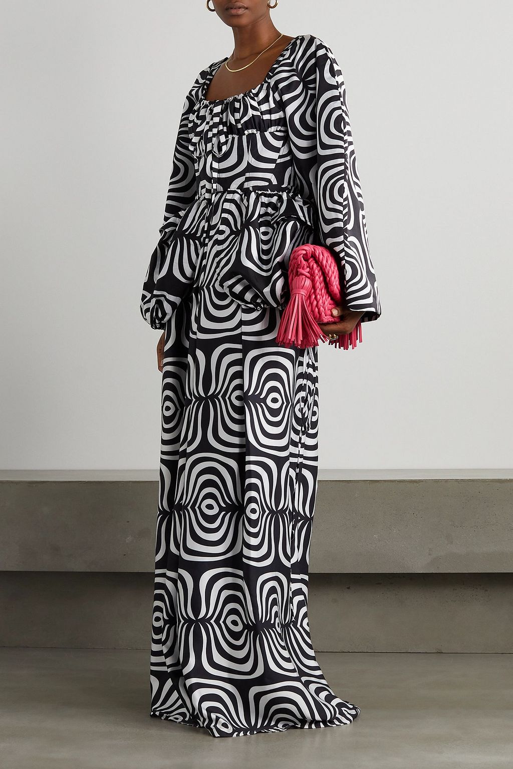 TONGORO Jama convertible belted printed cotton jumpsuit